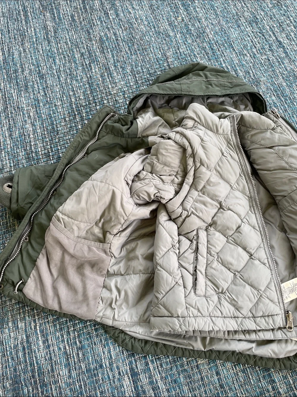 Lands' End Olive 4-in-1 Puffer Jacket